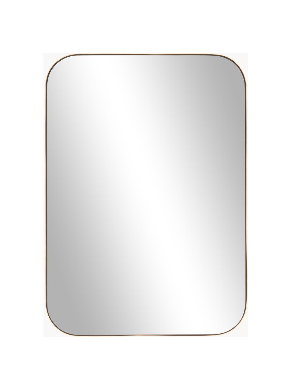 Lustro ścienne z metalową ramą Lily, Odcienie złotego, S 50 x W 70 cm
