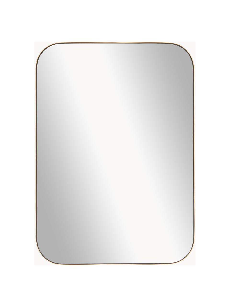 Specchio da parete angolare Lily, Cornice: metallo, Superficie dello specchio: lastra di vetro, Retro: pannello di fibra a media, Dorato, Larg. 50 x Alt. 70 cm