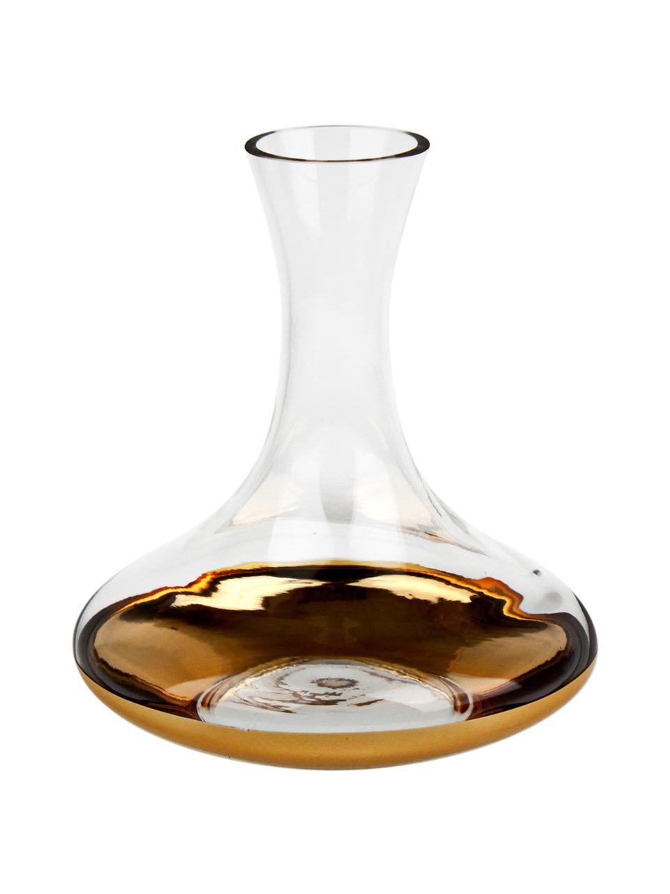 Decanter Premio, Vetro, Trasparente, dorato, Alt. 24