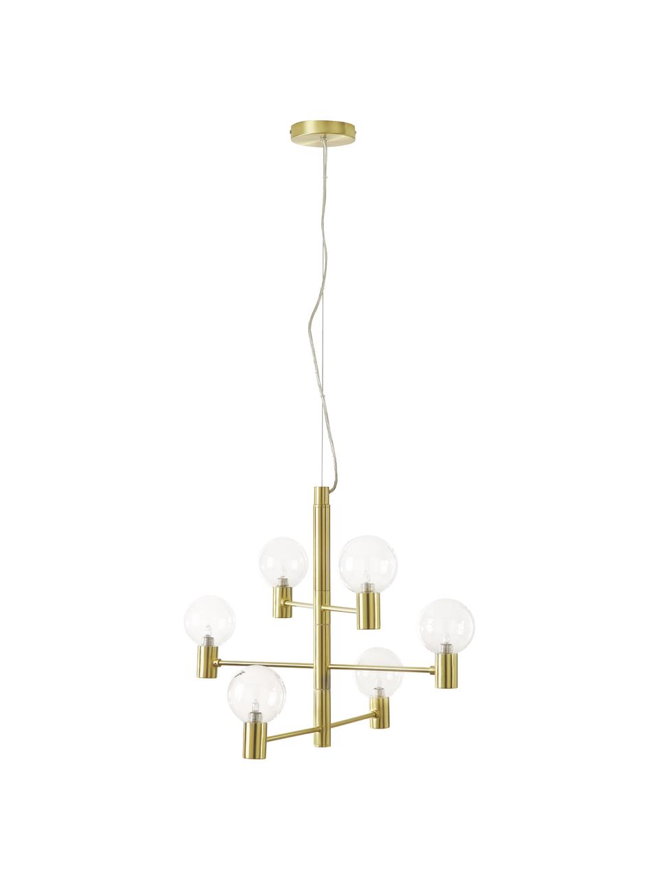 Veľká závesná lampa Unique, Odtiene zlatej, Ø 60 x V 54 cm