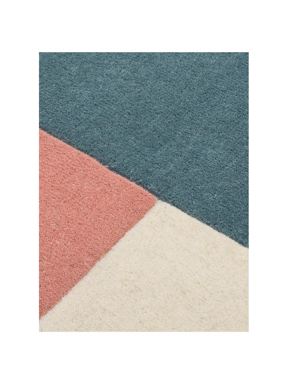 Alfombra artesanal de lana de diseño Tetris, 100% lana

Las alfombras de lana se pueden aflojar durante las primeras semanas de uso, la pelusa se reduce con el uso diario., Multicolor, An 140 x L 200 cm (Tamaño S)