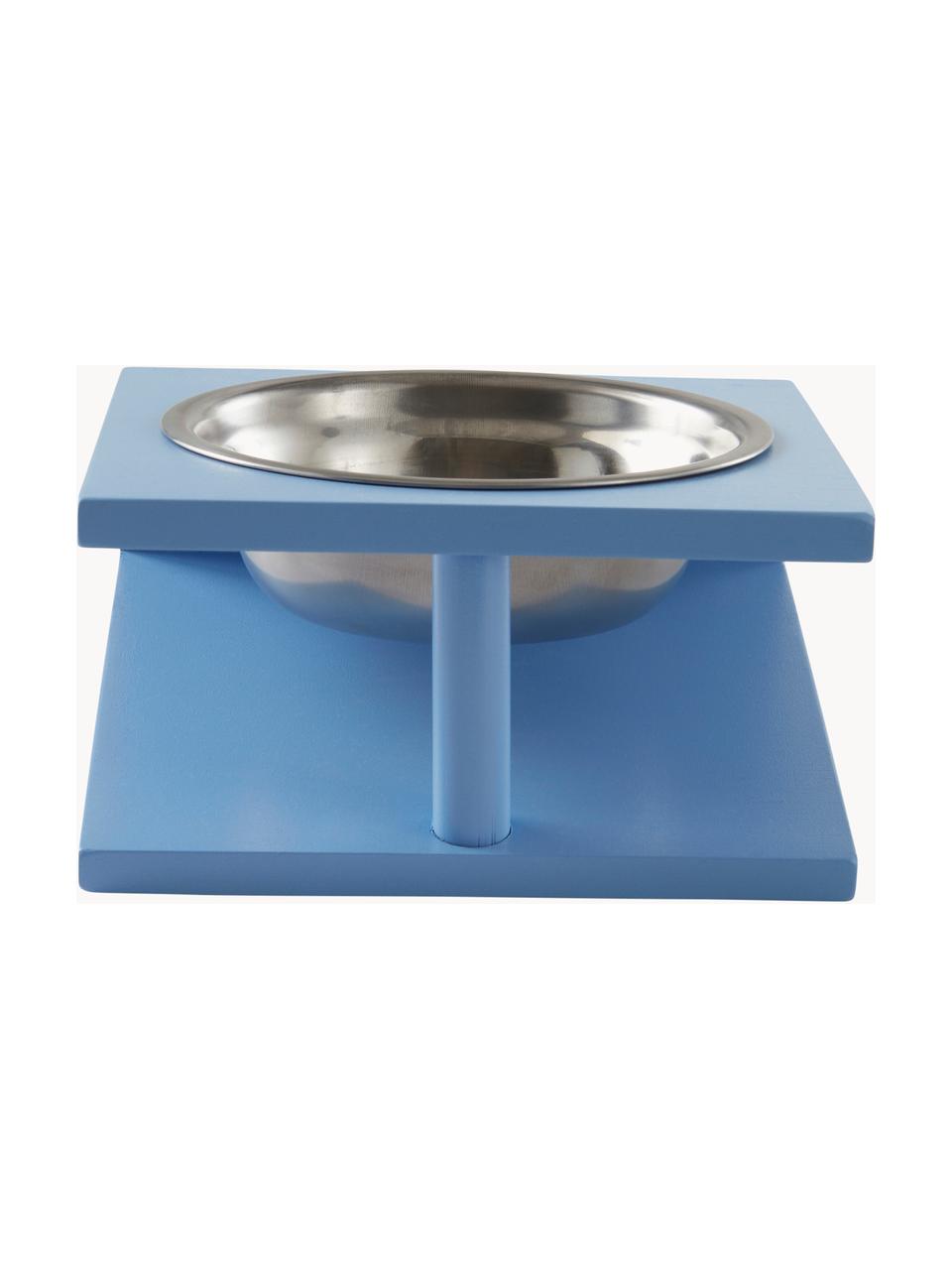 Futterstation Ottis, Gestell: Bambus, Blau, B 18 x T 18 cm