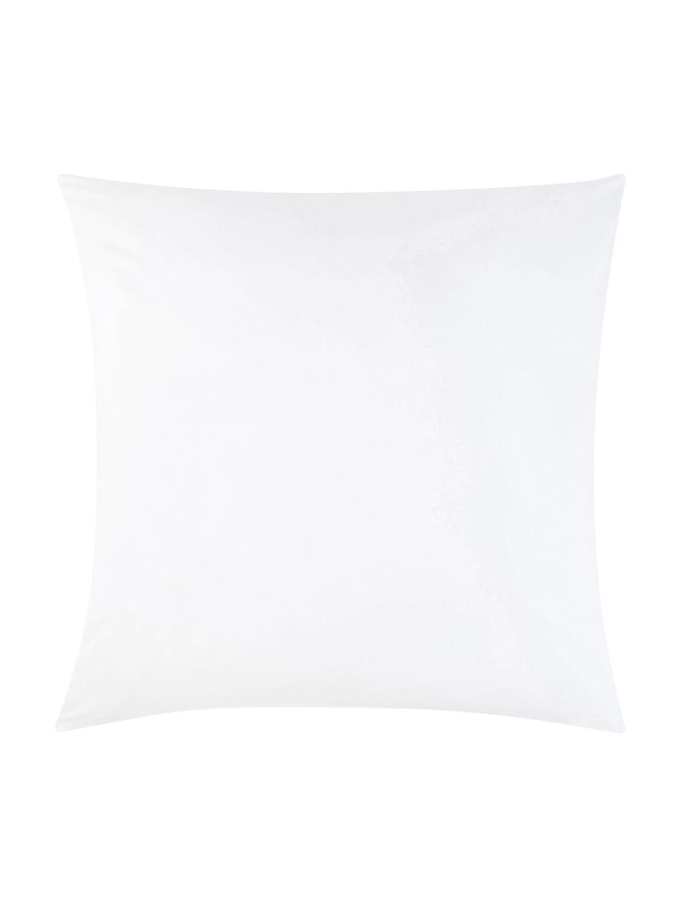 Taie d'oreiller 65x65 satin de coton Comfort, 2 pièces, Blanc, larg. 65 x long. 65 cm