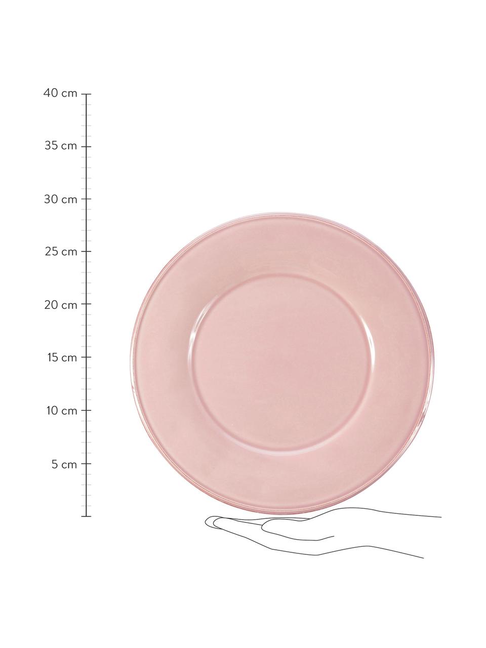 Talerz duży Constance, 2 szt., Kamionka, Blady różowy, Ø 29 cm