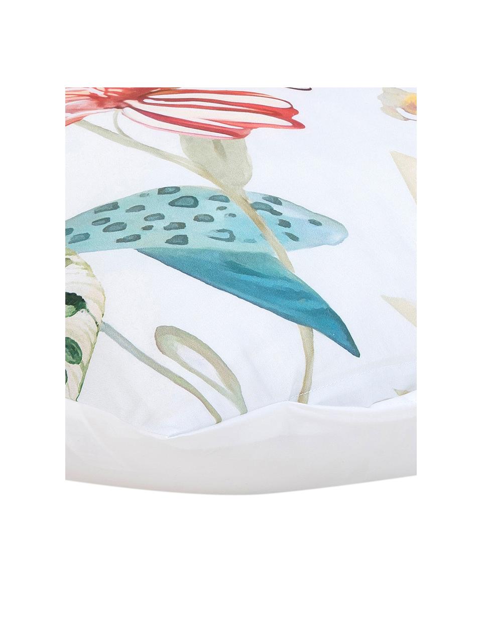 Taie d'oreiller 50x70 réversible en percale Meadow, 2 pièces, Multicolore, blanc, 50 x 70 cm