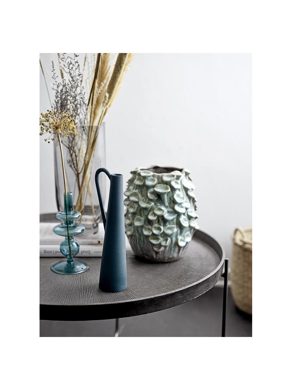 Vase artisanal Rigo, haut. 24 cm, Grès cérame, Vert, Ø 22 x haut. 24 cm