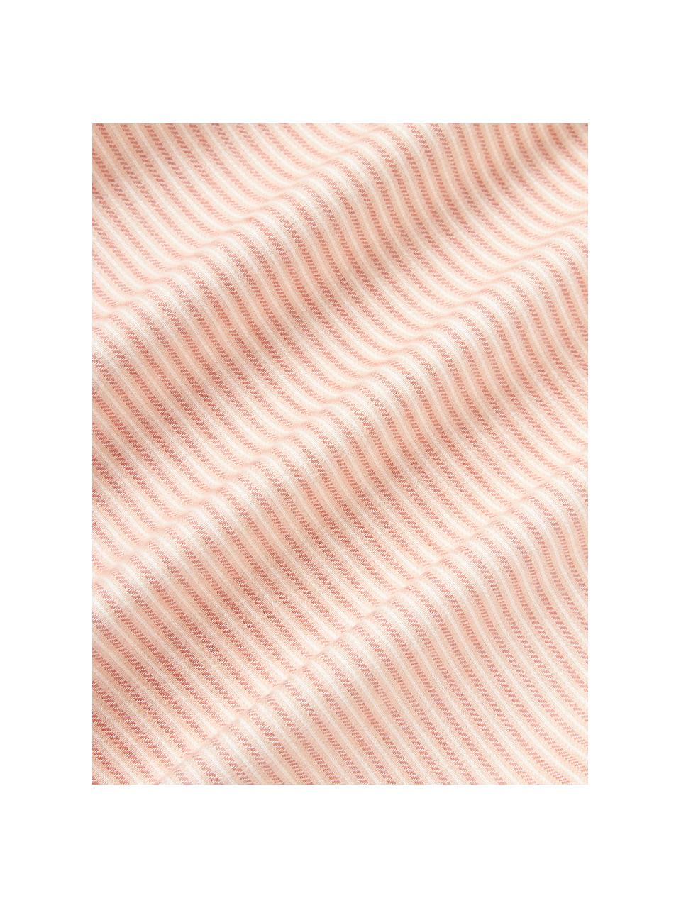 Flanell-Bettdeckenbezug Javon mit feinen Streifen, Webart: Flanell, Peach, B 200 x L 200 cm