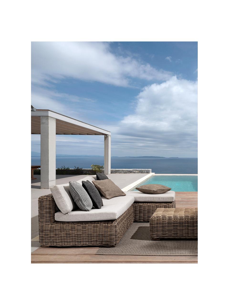 Garten-Loungesofa (2-Sitzer) Coraline, Bezug: 100% Polypropylen, Gestell: Aluminium, pulverbeschich, Beige, Hellbraun, B 163 x T 98 cm