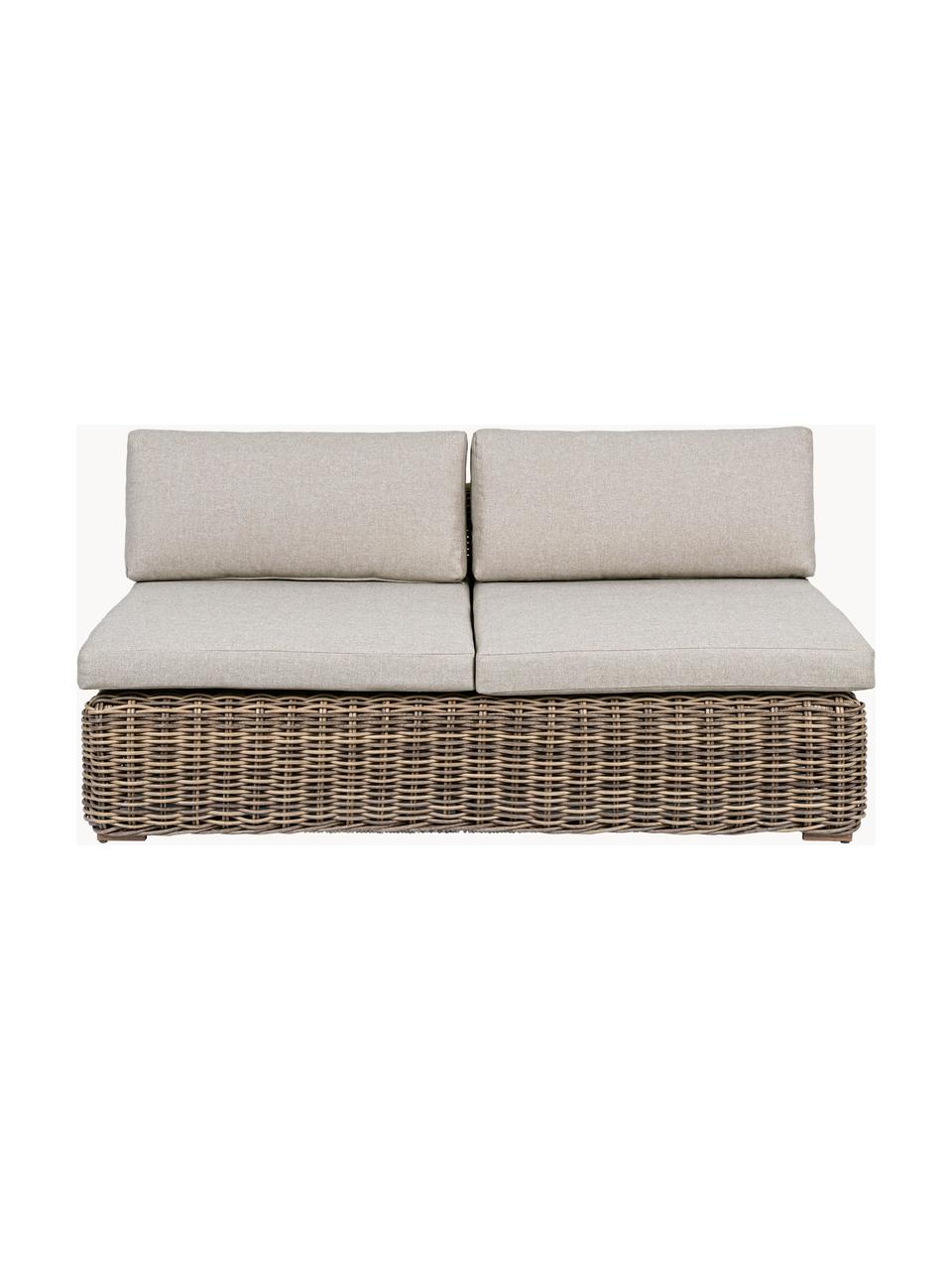 Garten-Loungesofa (2-Sitzer) Coraline, Bezug: 100% Polypropylen, Gestell: Aluminium, pulverbeschich, Beige, Hellbraun, B 163 x T 98 cm