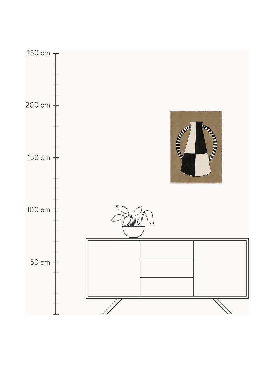 Plakát The Carafe, 210g matný papír Hahnemühle, digitální tisk s 10 barvami odolnými vůči UV záření, Terakotová, černá, tlumeně bílá, Š 50 cm, V 70 cm