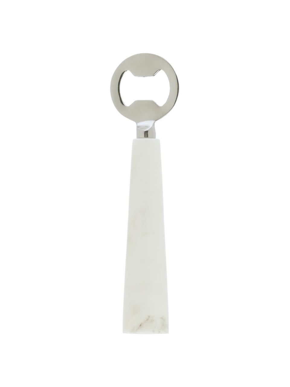 Décapsuleur en marbre Bluma, Blanc, marbré, larg. 3 x haut. 18 cm