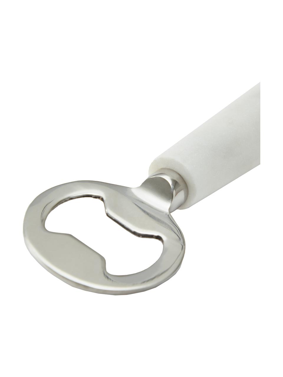 Décapsuleur en marbre Bluma, Blanc, marbré, larg. 3 x haut. 18 cm