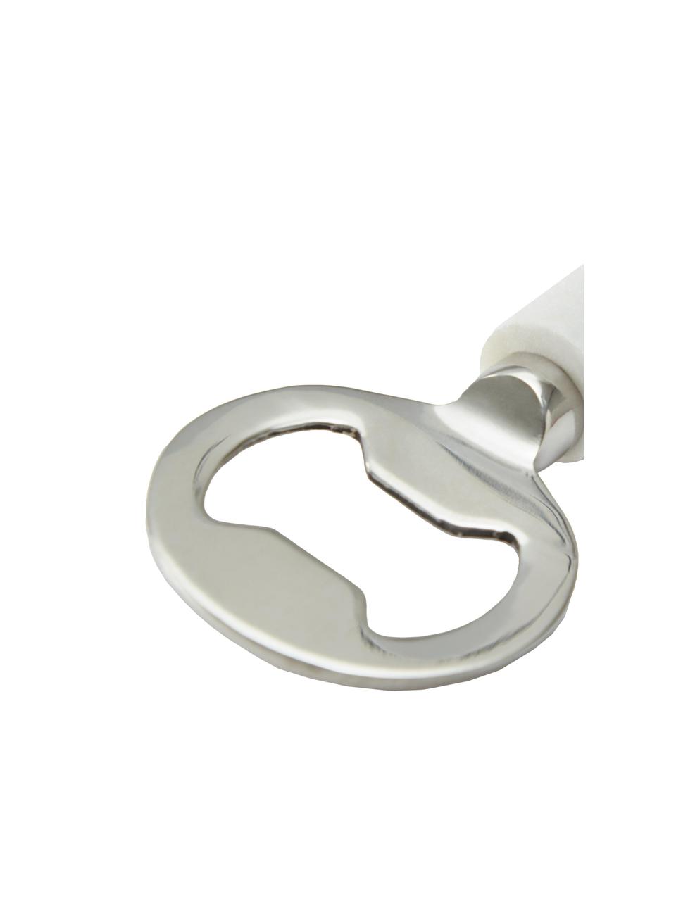 Marmor-Flaschenöffner Bluma, Griff: Marmor, Weiß, marmoriert, B 3 x H 18 cm