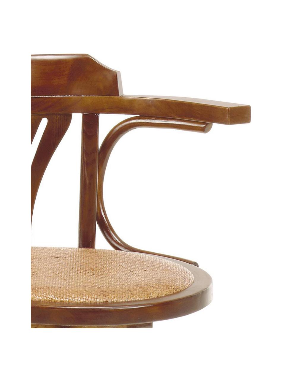 Silla con reposabrazos Star, Madera de roble
Ratán, Marrón, An 62 x Al 78 cm