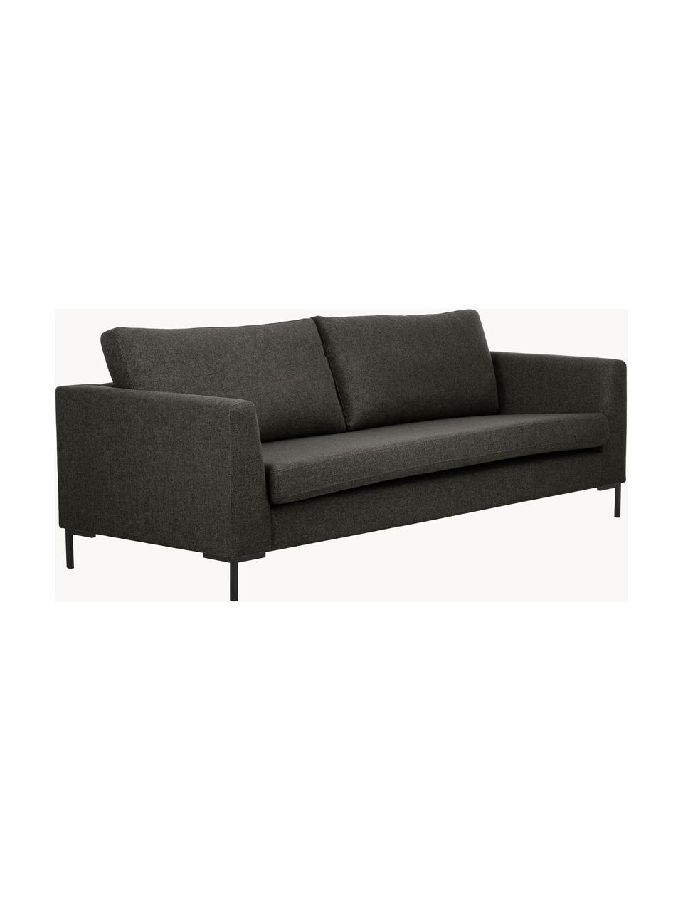 Sofa Luna (3-Sitzer), Bezug: 100 % Polyester Der strap, Gestell: Massives Buchenholz, Schi, Webstoff Anthrazit, B 230 x T 95 cm