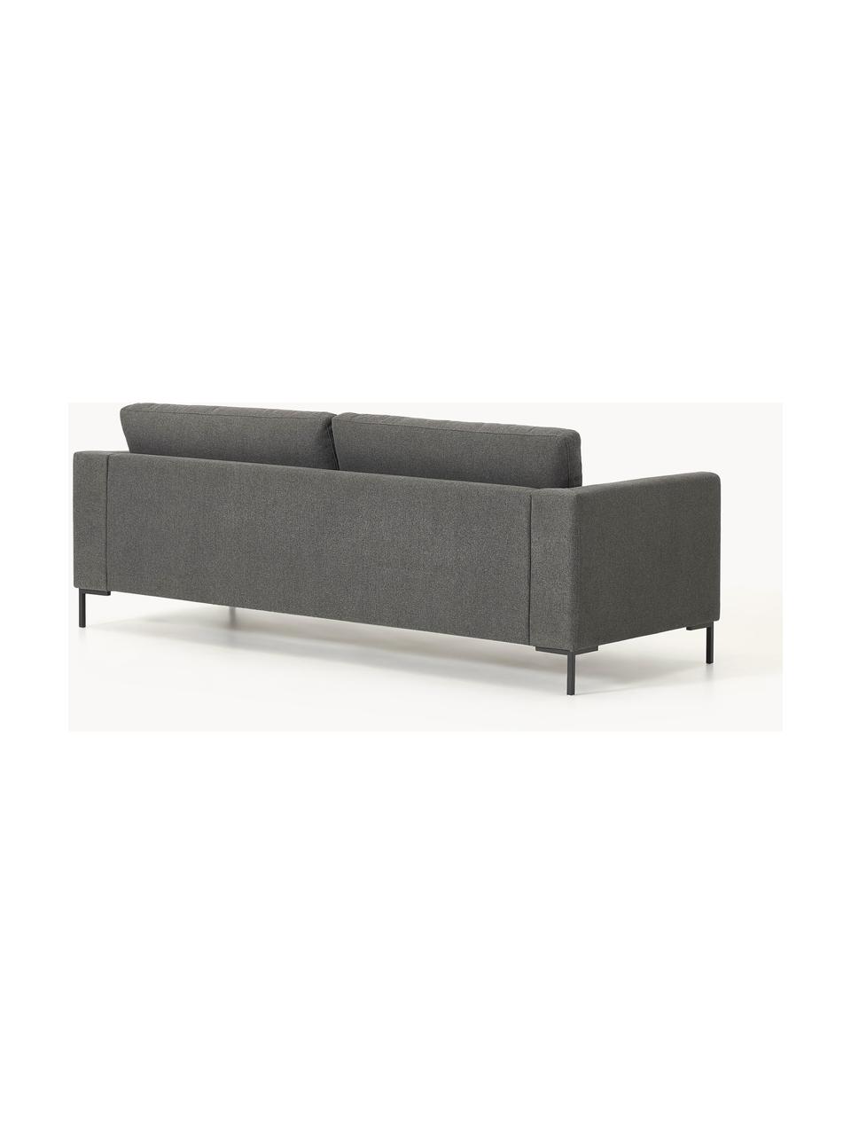 Sofa Luna (3-Sitzer), Bezug: 100 % Polyester Der strap, Gestell: Massives Buchenholz, Schi, Füße: Metall, galvanisiert Das , Webstoff Anthrazit, B 230 x T 95 cm