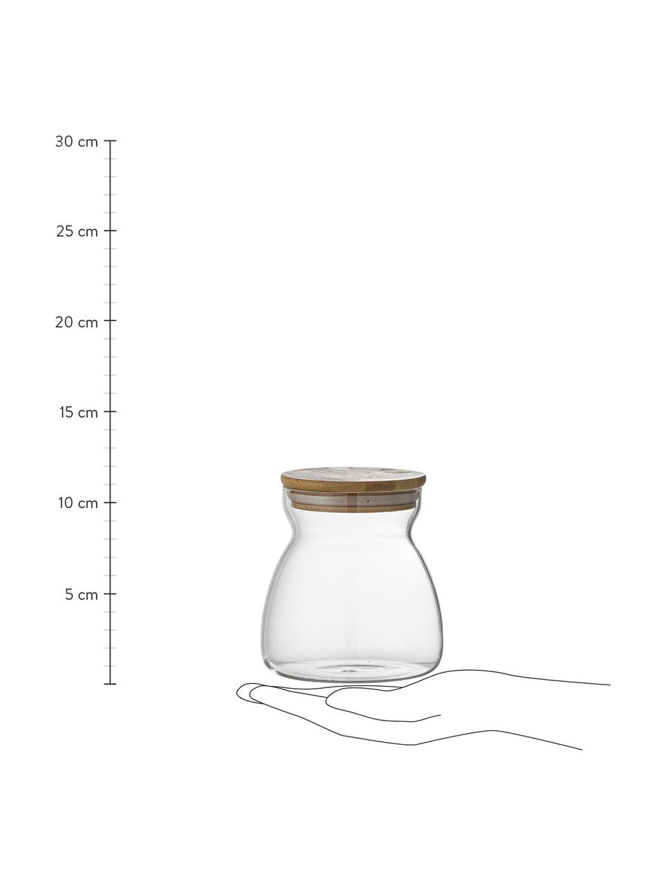 Pot de conservation en verre avec couvercle Tinse, Verre, Transparent, Ø 11 x haut. 12 cm