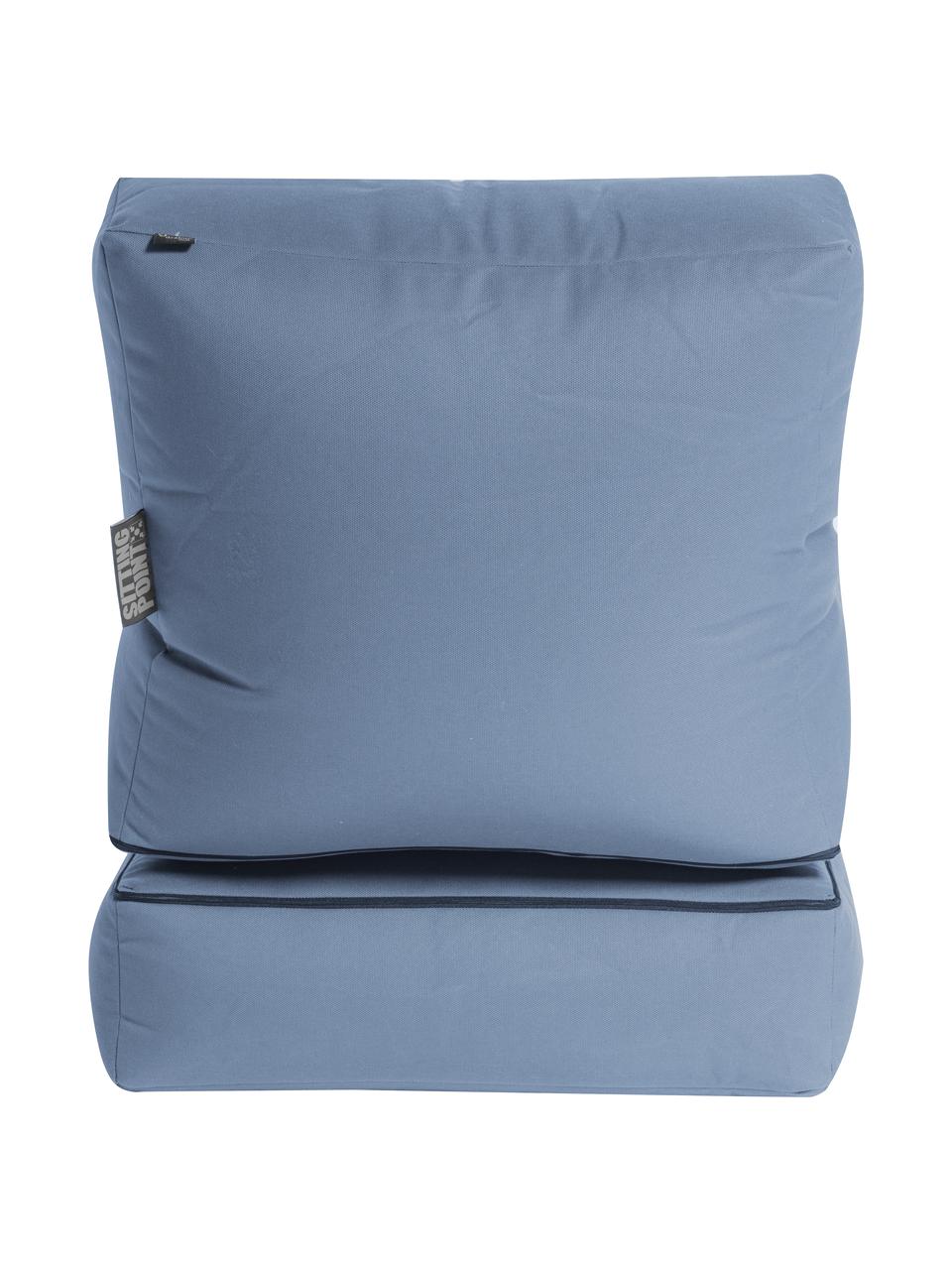 Garten-Loungesessel Sitzsack Twist mit Liegefunktion, Bezug: Polyacryl Dralon (garngef, Blau, B 70 x T 80 cm