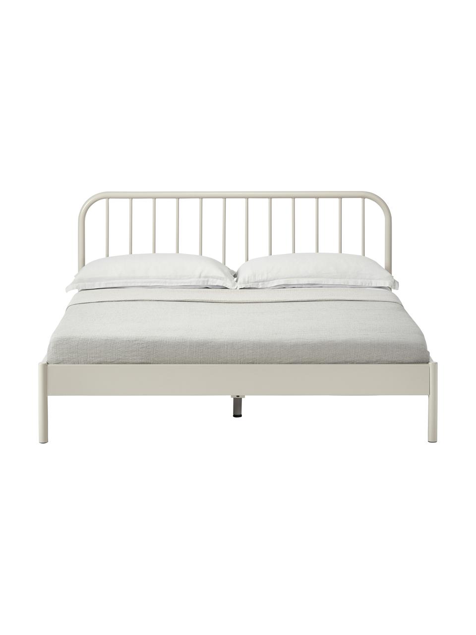 Kovová posteľ Sanna, Kov s práškovým náterom, Béžová, Š 140 x D 200 cm