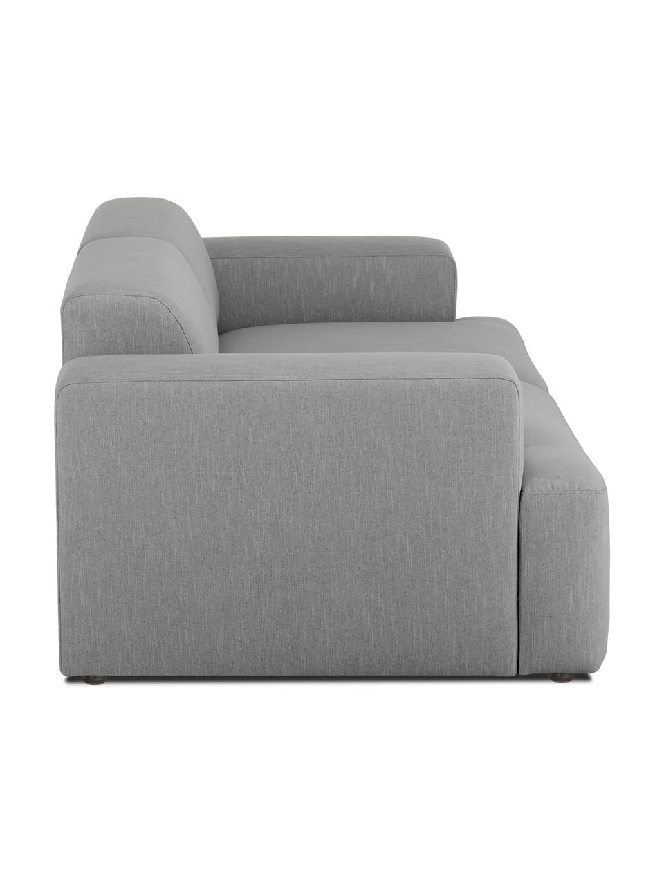 Sofá Melva (3 plazas), Tapizado: 100% poliéster Alta resis, Estructura: madera de pino maciza, ce, Patas: plástico, Tejido gris, An 238 x F 101 cm