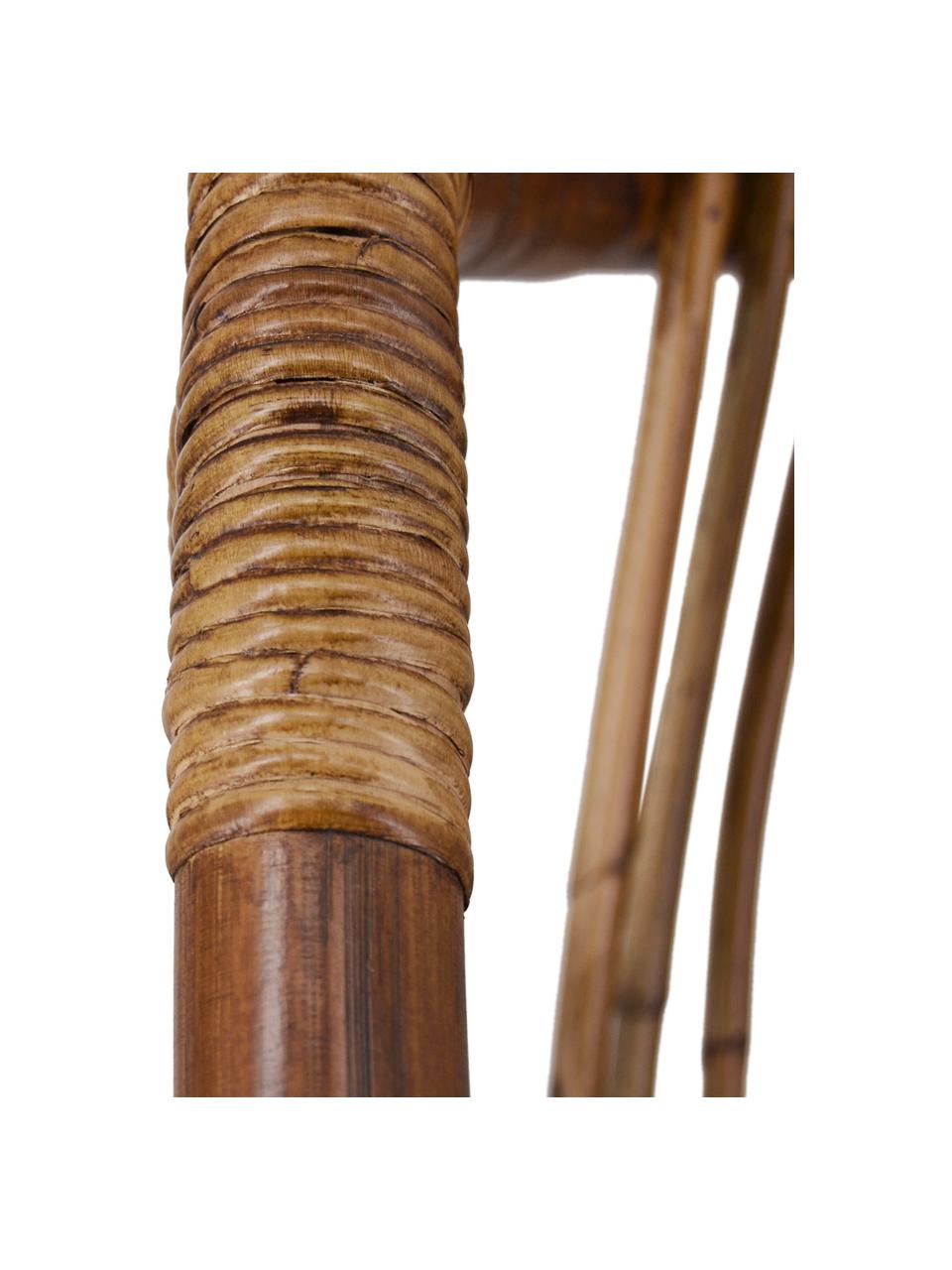 Fotel wypoczynkowy z drewna mindi i drewna bambusowego Bambu, Brązowy, S 60 x G 56 cm