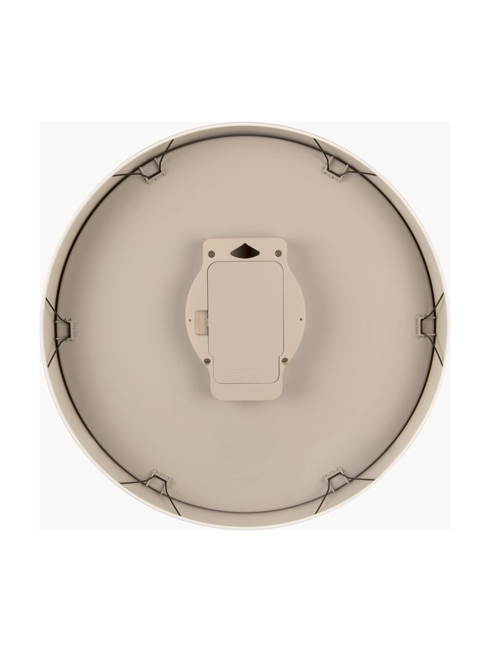 Reloj de pared Mr. Brown, Metal recubierto, Beige claro, Ø 38 x F 6 cm