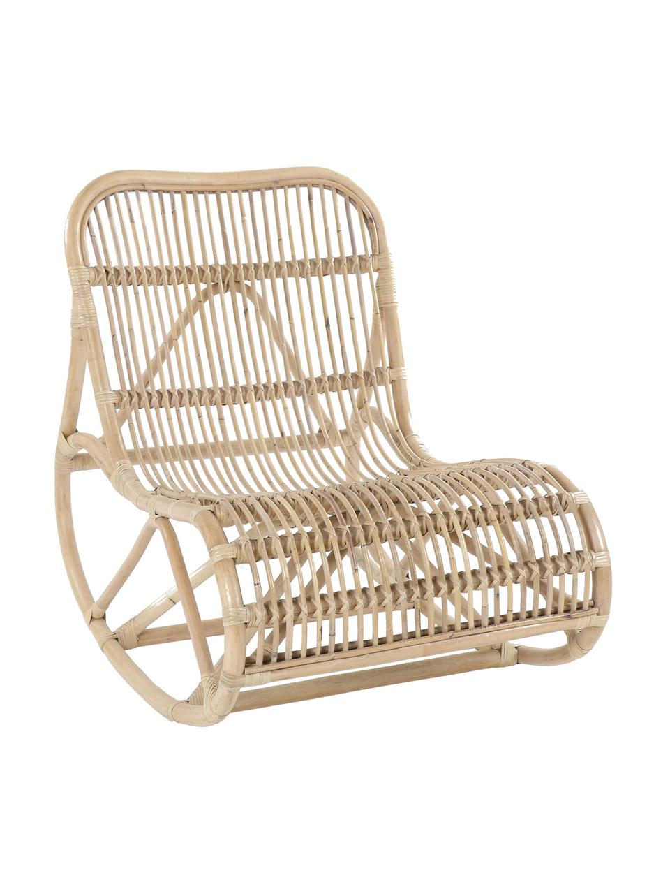 Fotel bujany  z rattanu Kim, Rattan naturalny, Rattan, S 62 x G 90 cm