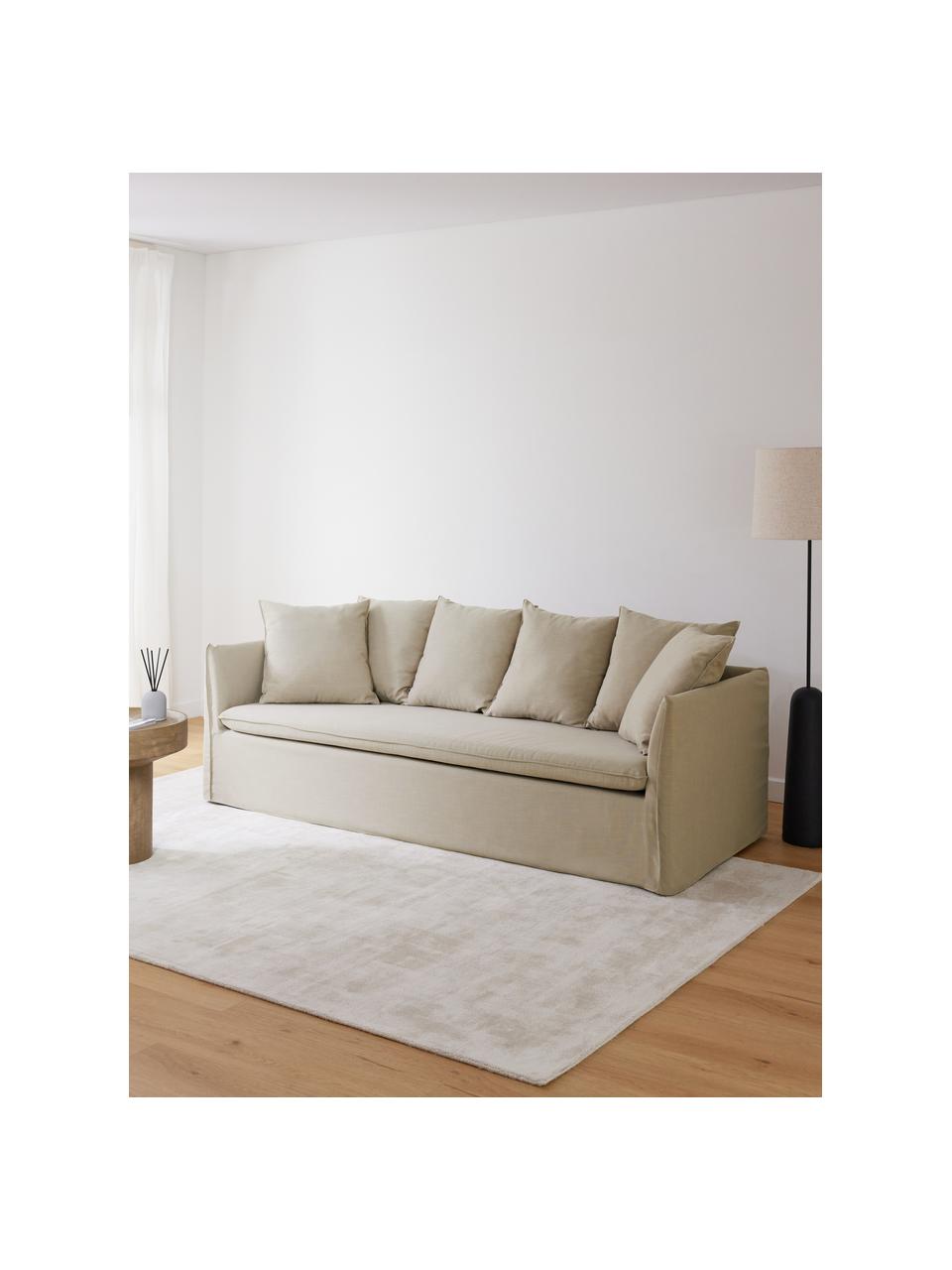 Sofa Mila (3-Sitzer), Bezug: 100% Polyester Der hochwe, Gestell: Kieferholz, Faserplatte, , Webstoff Dunkelgrau, B 220 x H 85 cm