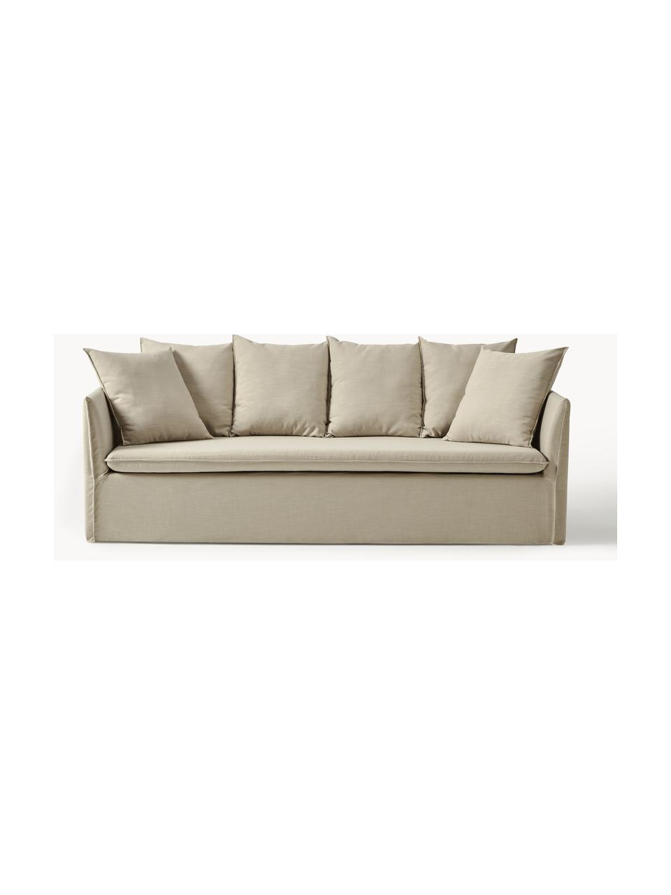 Sofa Mila (3-Sitzer), Bezug: 100% Polyester Der hochwe, Gestell: Kieferholz, Faserplatte, , Webstoff Dunkelgrau, B 220 x T 93 cm