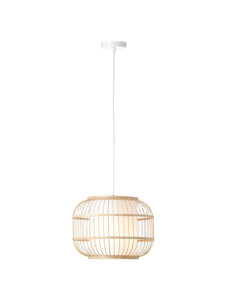 Závěsné svítidlo Bones, Světle hnědá, bílá, Ø 40 cm, V 30 cm