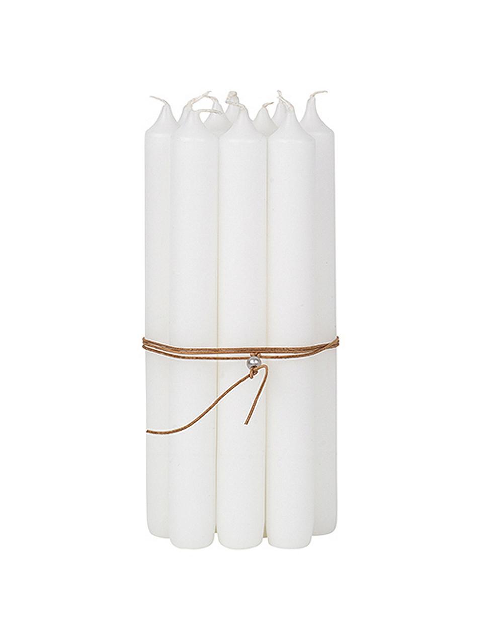 Dinerkaarsen Classic, 10 stuks, Paraffine, Wit, Ø 2 x H 19 cm