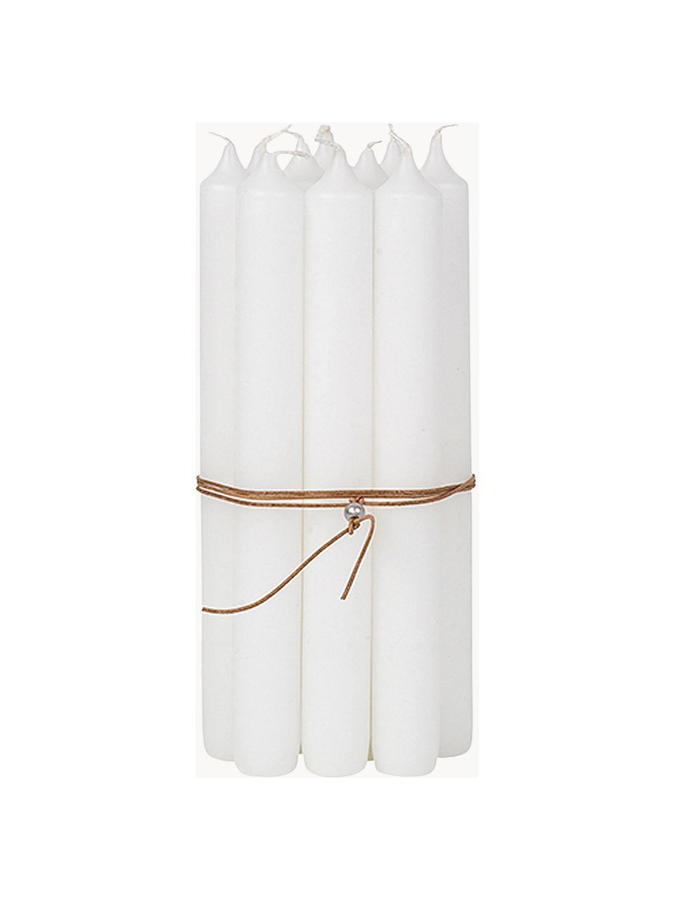 Chandelles Classic, 10 pièces, Paraffine, Blanc, haut. 19 cm