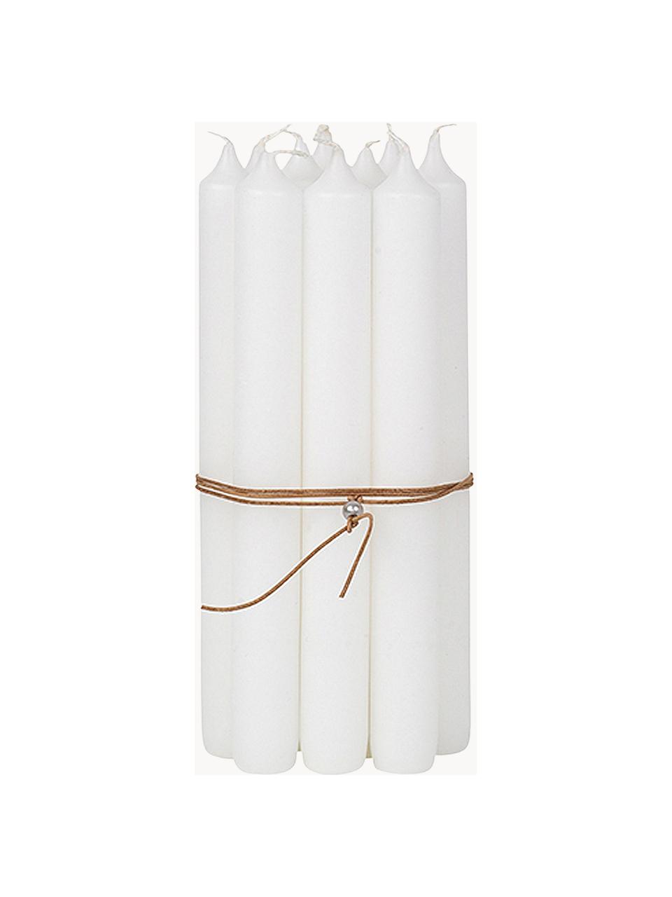 Velas cónicas Classic, 10 uds., Parafina, Blanco, Al 19 cm