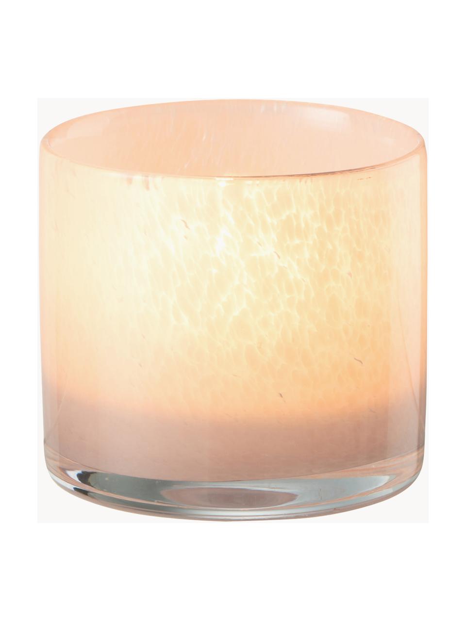 Świecznik na tealighty Jade, Szkło, Blady różowy, Ø 9 x W 9 cm