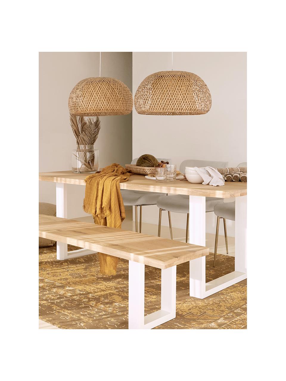 Suspension design en bambou Eden, Brun clair, Ø 45 x haut. 21 cm