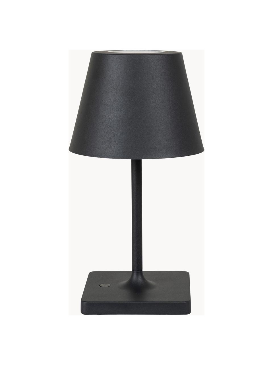Lampa zewnętrzna LED z funkcją przyciemniania Dean, Tworzywo sztuczne z metalową powłoką, Czarny, Ø 13 x W 28 cm