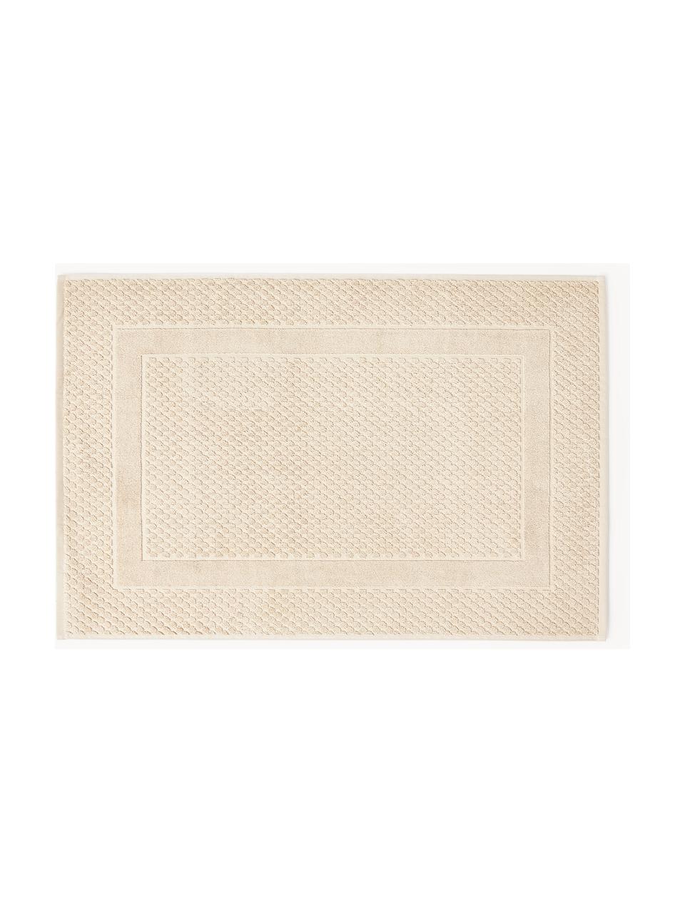 Badematte Katharina mit Wabenmuster, rutschfest, Beige, B 50 x L 70 cm