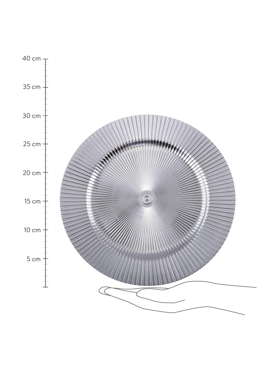 Sottopiatto argentato Athens, Materiale sintetico, Argentato, Ø 31 cm