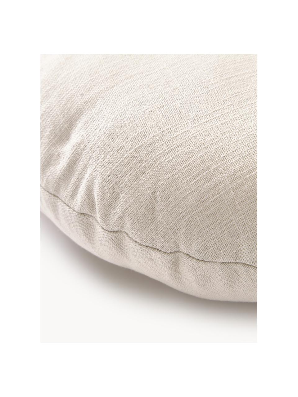 Cuscino decorativo rotondo Devi, Rivestimento: 100% cotone, Beige chiaro, Ø 35 cm