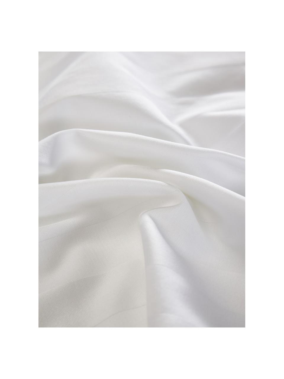 Taie d'oreiller 50x70 satin blanche Willa, 2 pièces, Blanc, larg. 50 x long. 70 cm