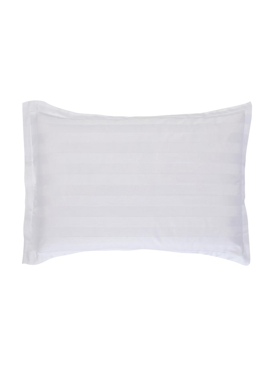 Taie d'oreiller 50x70 satin blanche Willa, 2 pièces, Blanc, larg. 50 x long. 70 cm