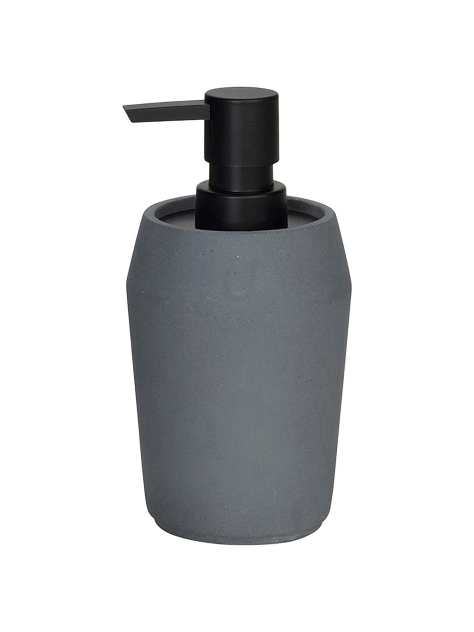 Dispenser sapone Beddington, Contenitore: cemento, Testa della pompa: materiale sintetico, Grigio, Ø 9 x Alt. 17 cm