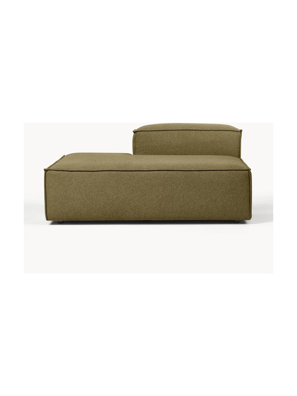 Diván modular Lennon, Tapizado: 100% poliéster Alta resis, Estructura: madera contrachapada de p, Patas: plástico Este producto es, Tejido verde oliva, An 150 x F 123 cm, respaldo derecho