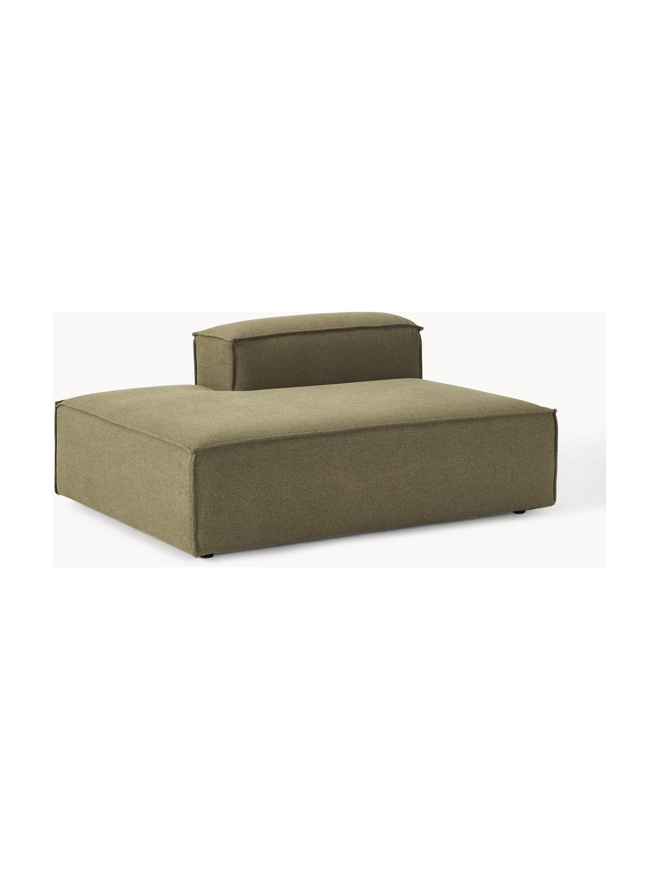 Chaise longue module Lennon, Bekleding: 100% polyester De slijtva, Frame: massief grenenhout, multi, Poten: kunststof Dit product is , Geweven stof olijfgroen, B 150 x D 119 cm, rugleuning rechts