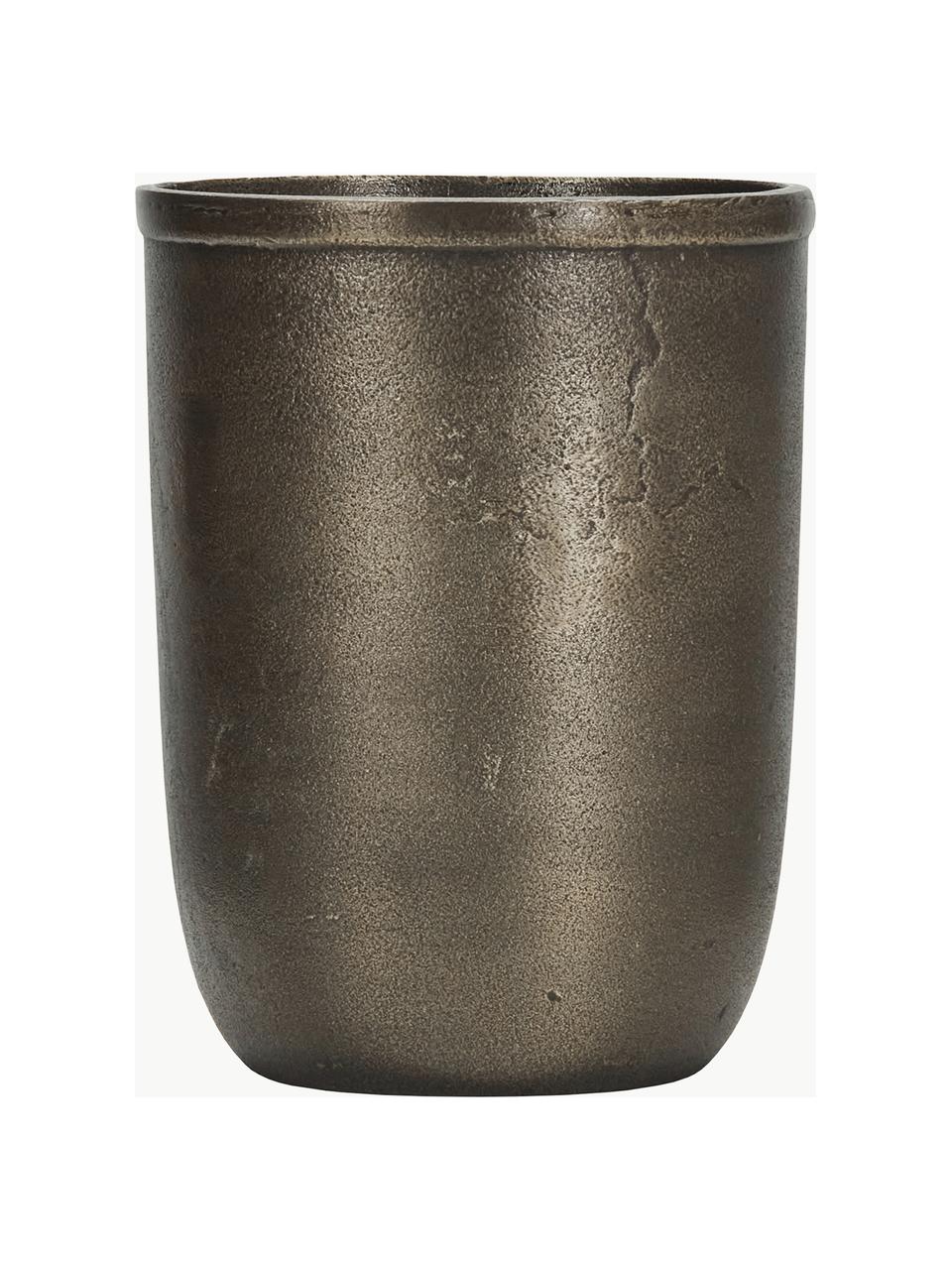 Rafraîchisseur de bouteille Champtub, Aluminium, enduit, Taupe avec finition métallique, Ø 17 x haut. 23 cm