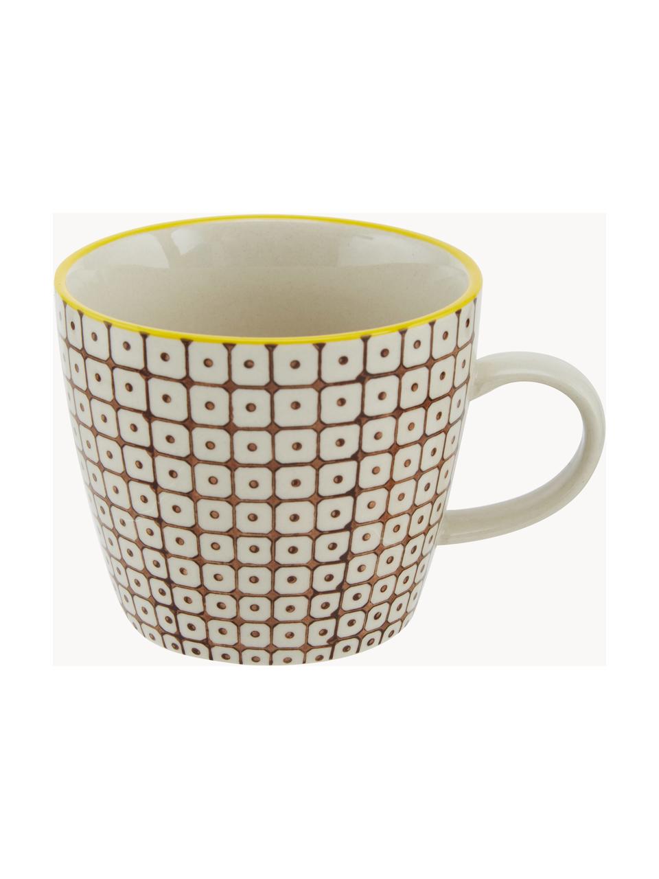 Tasses maison de campagne Carla, 6 élém., Grès cérame, Multicolore, Ø 10 x haut. 8 cm, 300 ml