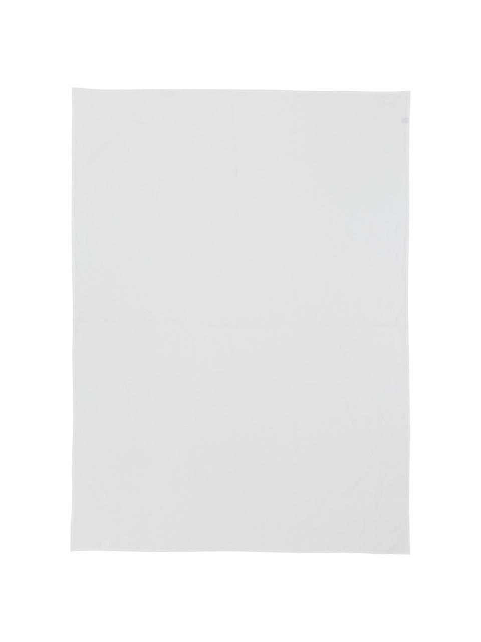 Tovaglia in lino bianco Heddie, 100% lino, Bianco, Per 4-6 persone (Larg.145 x Lung. 200 cm)