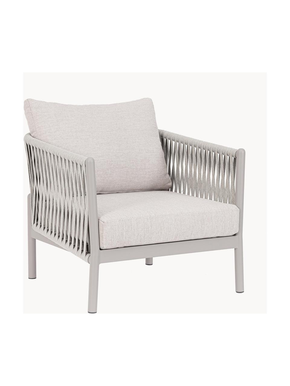 Fauteuil de jardin Florencia, Tissu beige clair, gris clair, larg. 80 x prof. 85 cm