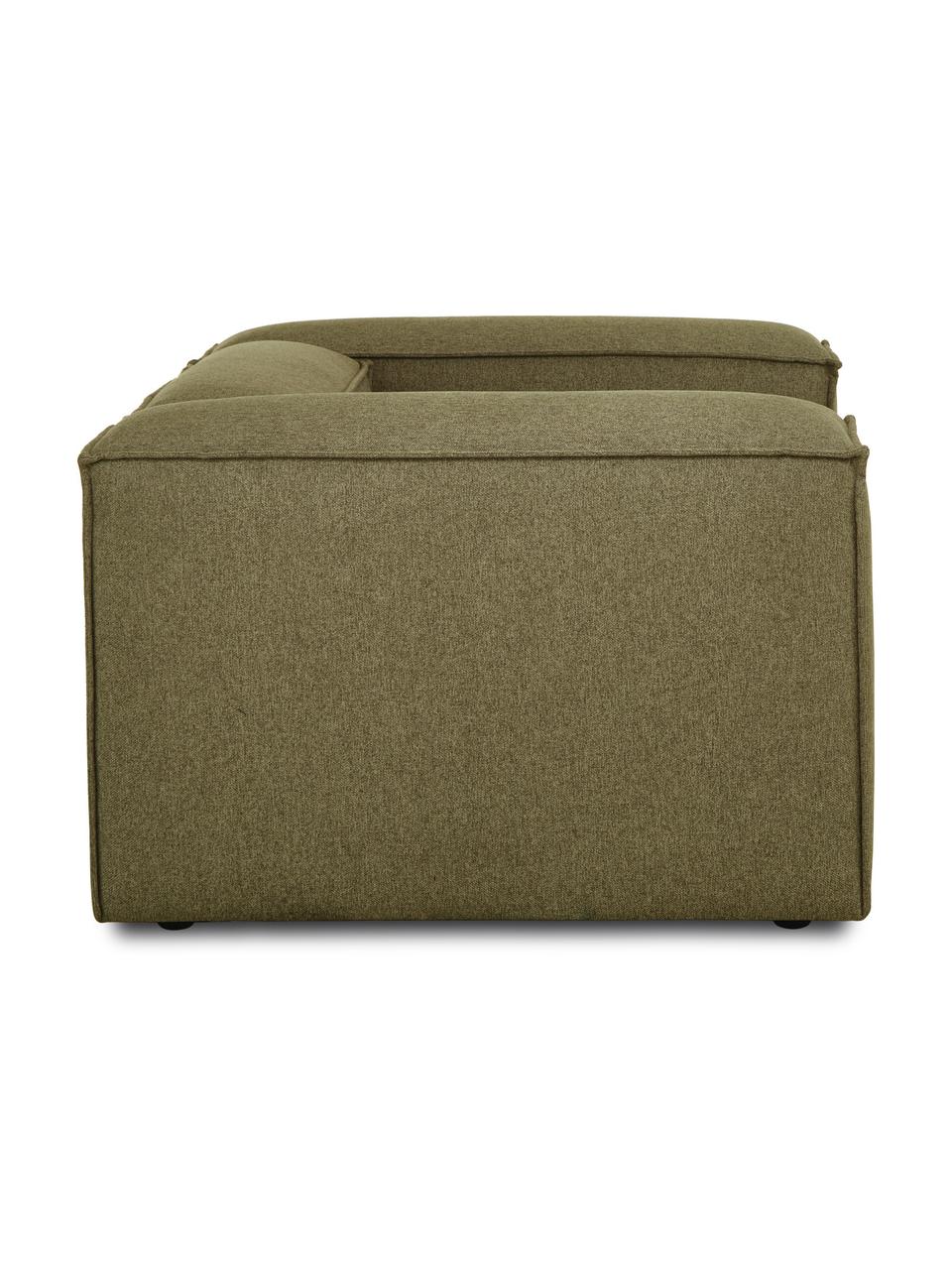 Poltrona Lennon, Rivestimento: 100% poliestere Con 15.00, Struttura: legno di pino massiccio, , Gambe: plastica, Tessuto verde oliva, Larg. 130 x Prof. 101 cm
