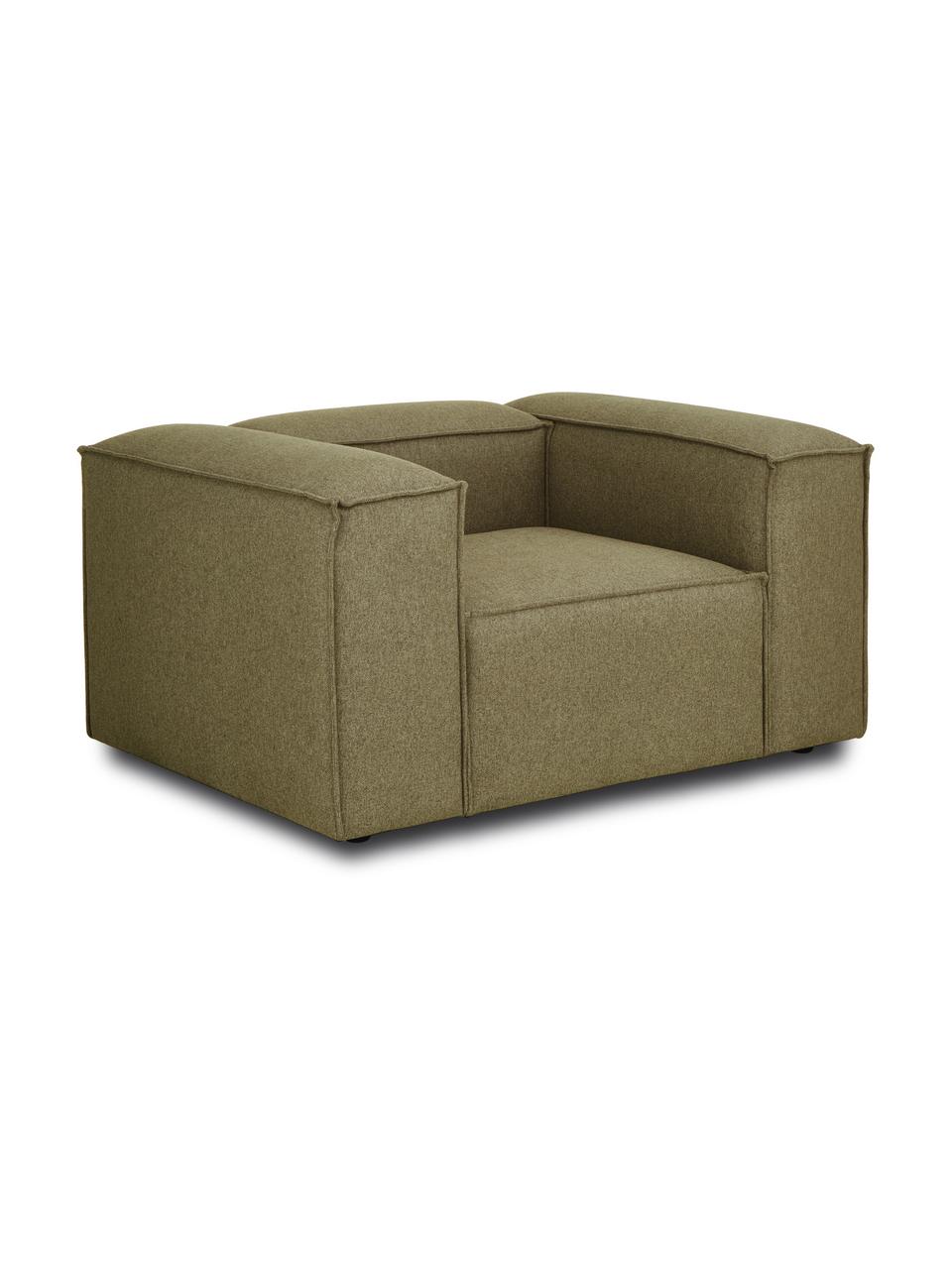 Sillón Lennon, Tapizado: 100% poliéster Alta resis, Estructura: madera de pino maciza, ma, Patas: plástico, Tejido verde, An 130 x F 101 cm